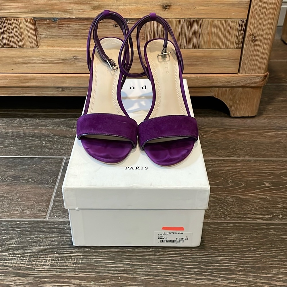 Deep purple Sandro sandal heels